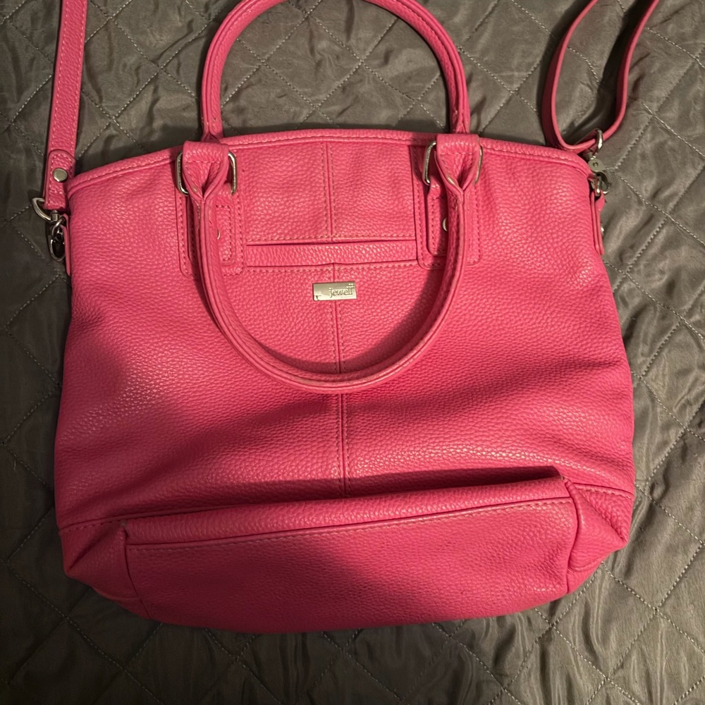 Thirty-One Jewell Paris Candy Pink Pebble bag purse.